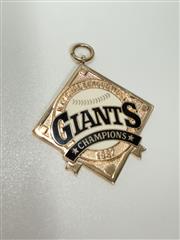 Vintage 1987 San Fransisco Giants Nation League Champions Pendant 14KRG 8.3g